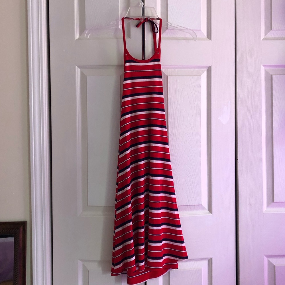 Red,white, and blue t-shirt dress